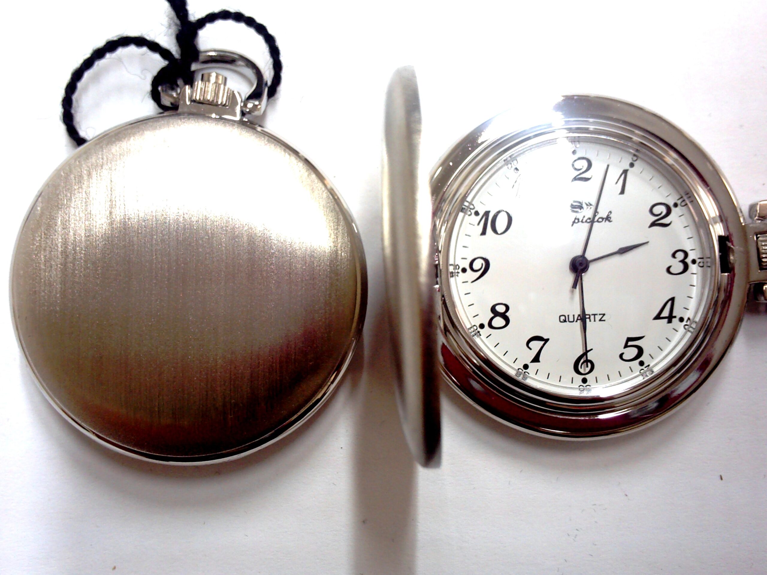 Reloj de bolsillo cromado