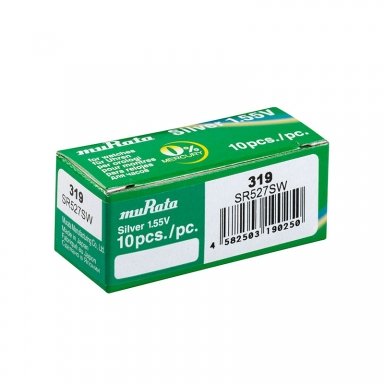 Pilas de botón Murata 319 (SR64 / SR527 SW) Caja 10 unidades