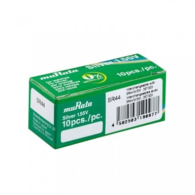 Pilas de botón Murata 357/303 (SR44 / SR51154 SW) Caja 10 unidades